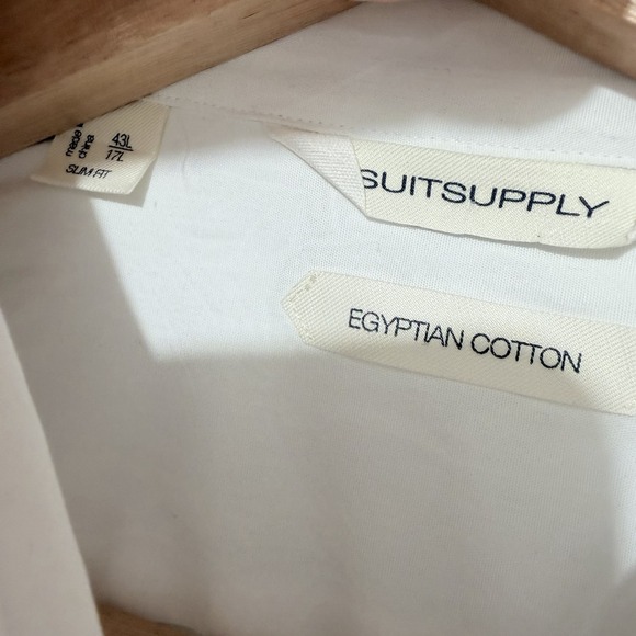 Suitsupply Tuxedo Shirt 17L 43L Slim Fit Egyptian Cotton French Cuff White - Picture 4 of 8